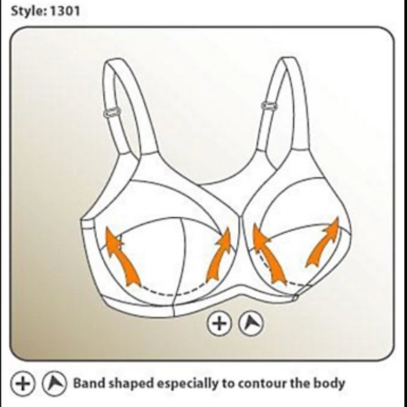 New Elila Full Figure Embroidered Microfiber Wire-Free Bra White 1301 - Picture 7 of 7